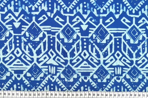 Batik stof blå
