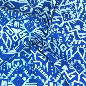 Tkanina batikowa niebieska