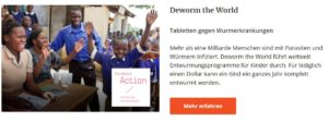 True Fabrics Spendenprojekt Deworm The World
