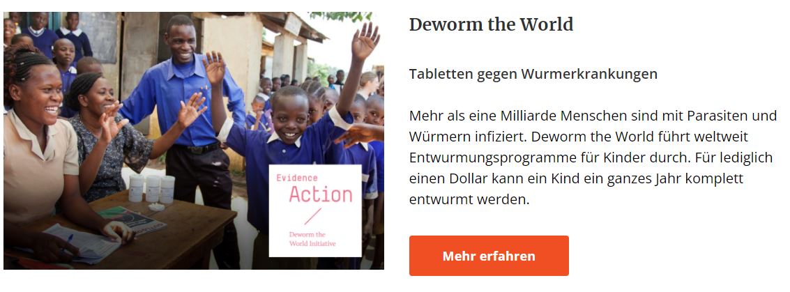 True Fabrics Fundraising projekt Deworm The World