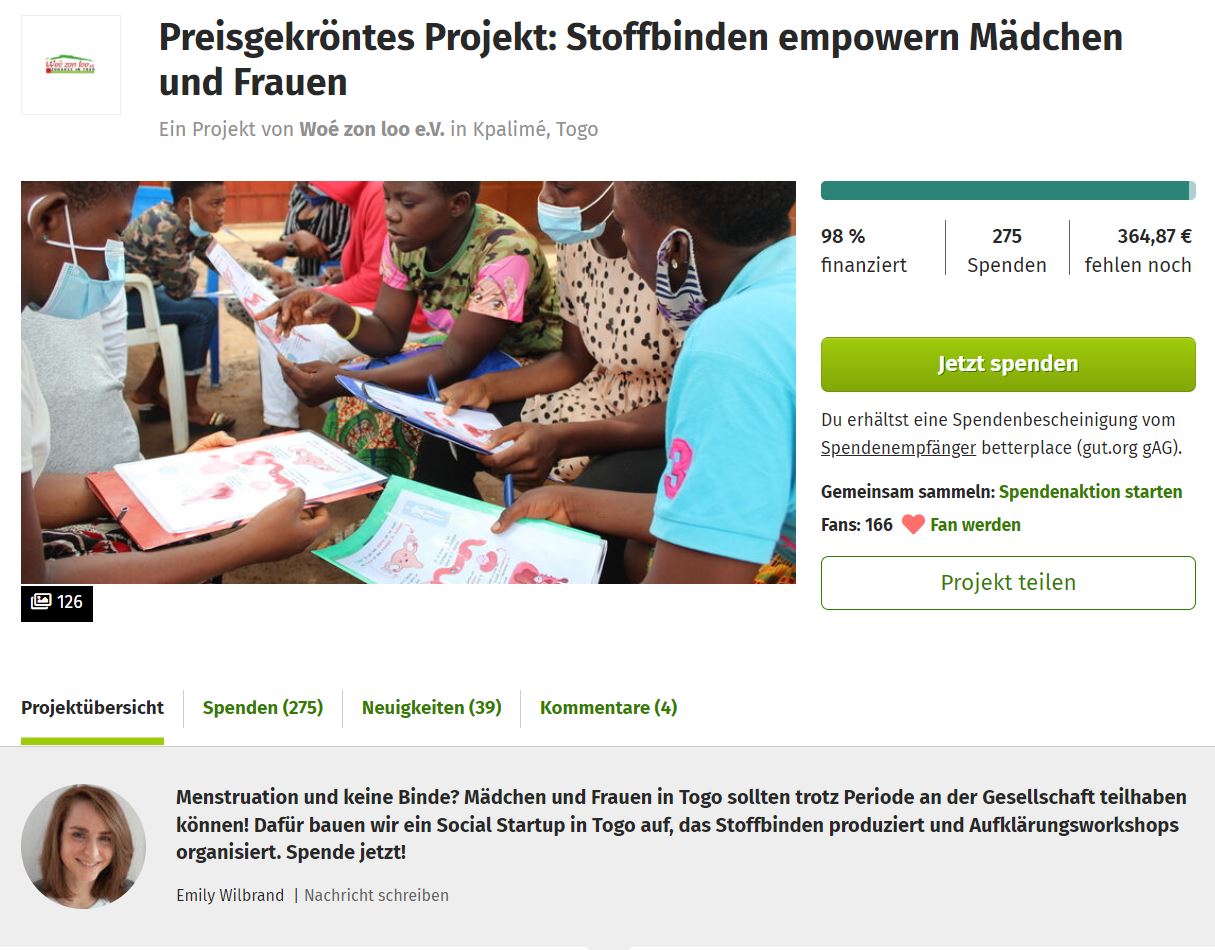 True Fabrics Donationsprojekt i Togo