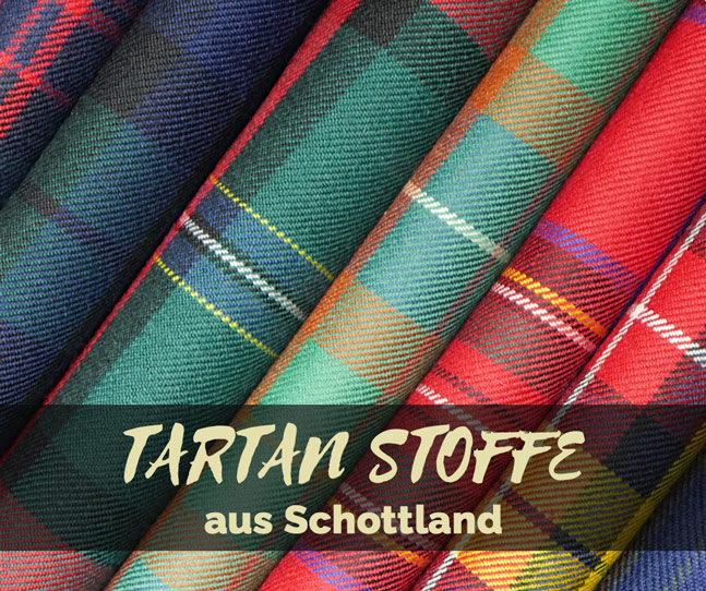 Tartan woven fabrics from Scotland